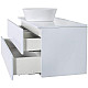 Купить Тумба с раковиной Orange Otto 100 Ot-100TuMDF+B08-360W подвесная Белый глянец в магазине сантехники Santeh-Crystal.ru
