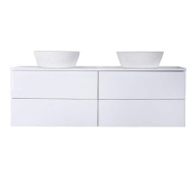 Тумба с раковиной Orange Otto 130 Ot-130TuMDF+B08-360W подвесная Белый глянец