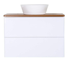 Тумба с раковиной Orange Otto 75 Ot-75TuWOOD+B08-360W подвесная Белая Ясень