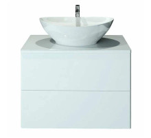 Тумба с раковиной Orange Otto 75 Ot-75TuGLASS+G56 подвесная Белая