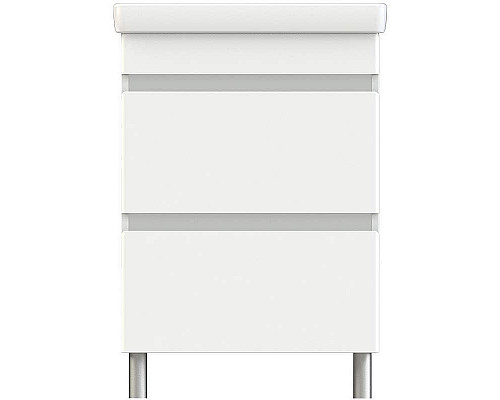 Купить Тумба с раковиной Orange Topline-Lyon 60 TLNF60+RA Белый глянец в магазине сантехники Santeh-Crystal.ru