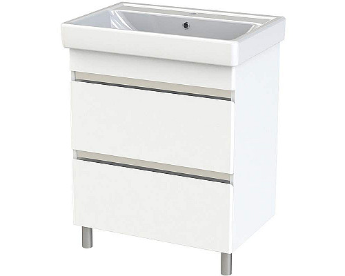 Заказать Тумба с раковиной Orange Topline-Lyon 70 TLNF70+RA Белый глянец в магазине сантехники Santeh-Crystal.ru