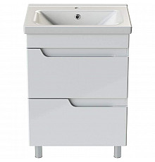 Тумба с раковиной Orange Topline-Milano 60 TM60-02+RA Белый глянец