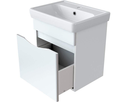 Приобрести Тумба с раковиной Orange Topline-Monaco 50 TP-MO50+RA Белый глянец в магазине сантехники Santeh-Crystal.ru