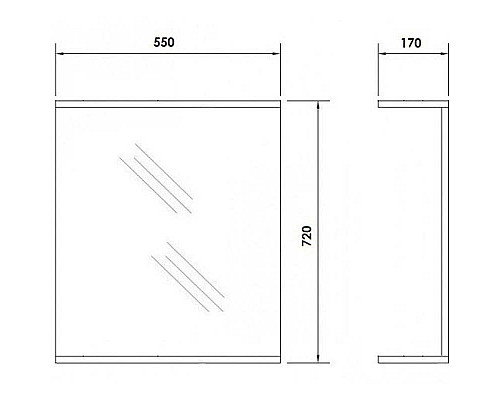 Купить Зеркало Orange Стандарт St-55ZE Белое в магазине сантехники Santeh-Crystal.ru