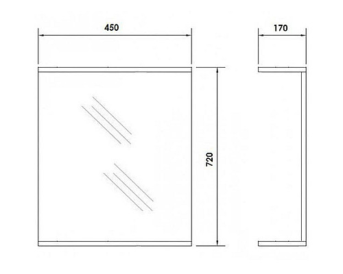Заказать Зеркало Orange Стандарт St-45ZE Белое в магазине сантехники Santeh-Crystal.ru