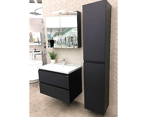 Купить Зеркальный шкаф Orans BC-4023-600 402360З с подсветкой Бархатистый черный в магазине сантехники Santeh-Crystal.ru