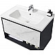 Приобрести Тумба с раковиной Orans BC-0903 60 903600 подвесная Dark grey White marble в магазине сантехники Santeh-Crystal.ru