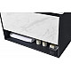 Приобрести Тумба с раковиной Orans BC-0903 60 903600 подвесная Dark grey White marble в магазине сантехники Santeh-Crystal.ru