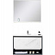 Приобрести Тумба с раковиной Orans BC-0903 60 903600 подвесная Dark grey White marble в магазине сантехники Santeh-Crystal.ru