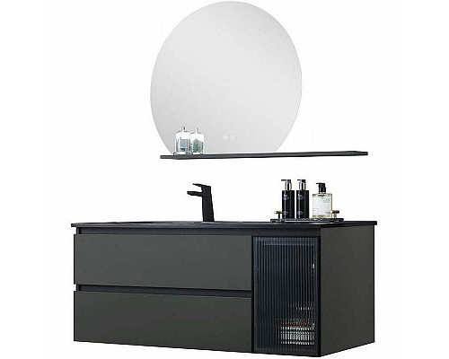 Купить Тумба с раковиной Orans BC-2055-1200L 120 2055120L подвесная Темно-серая в магазине сантехники Santeh-Crystal.ru