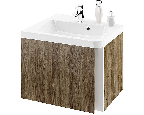 Заказать Тумба под раковину Ravak SD 10° 65 L X000000747 подвесная Темный орех в магазине сантехники Santeh-Crystal.ru