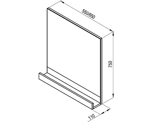 Заказать Зеркало Ravak 10° 55 X000000848 Белое в магазине сантехники Santeh-Crystal.ru