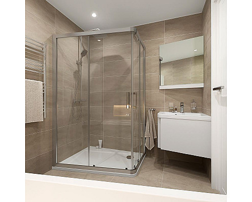 Купить Зеркало Ravak 10° 55 R X000001075 угловое Темный орех в магазине сантехники Santeh-Crystal.ru