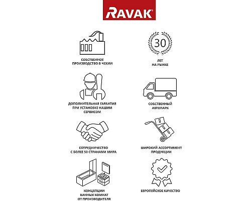 Купить Зеркало Ravak 10° 65 R X000001080 угловое Серый глянец в магазине сантехники Santeh-Crystal.ru