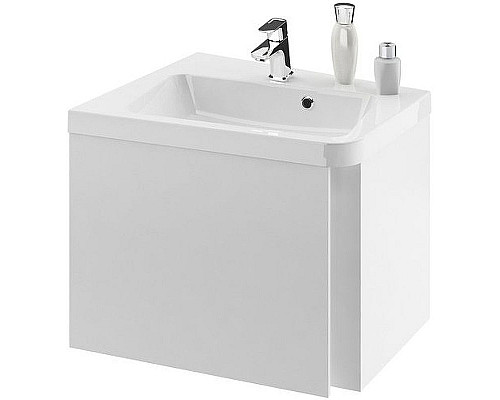 Приобрести Тумба под раковину Ravak SD 10° 55 L X000000739 подвесная Белая глянцевая в магазине сантехники Santeh-Crystal.ru