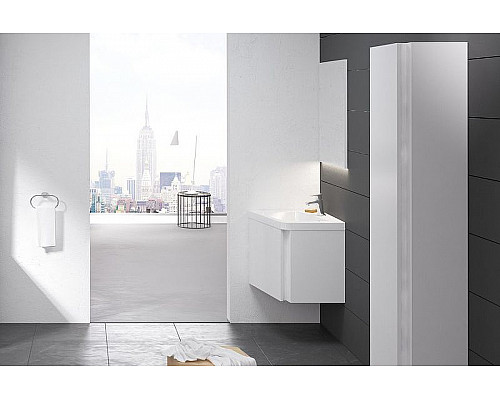 Приобрести Тумба под раковину Ravak SD 10° 55 L X000000739 подвесная Белая глянцевая в магазине сантехники Santeh-Crystal.ru