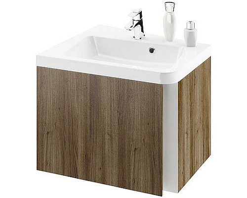 Приобрести Тумба под раковину Ravak SD 10° 55 L X000000741 подвесная Темный орех в магазине сантехники Santeh-Crystal.ru