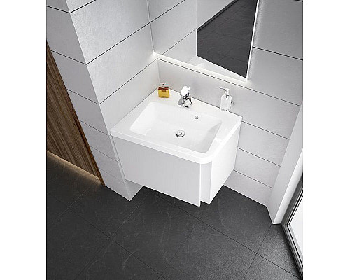 Приобрести Тумба под раковину Ravak SD 10° 55 L X000000741 подвесная Темный орех в магазине сантехники Santeh-Crystal.ru