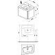 Приобрести Тумба под раковину Ravak SD 10° 55 L X000000741 подвесная Темный орех в магазине сантехники Santeh-Crystal.ru