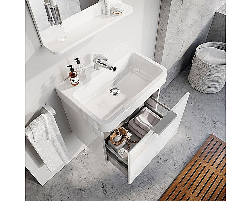 Заказать Тумба под раковину Ravak Be Happy II 53 X000001097 подвесная Белая в магазине сантехники Santeh-Crystal.ru