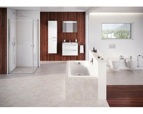 Купить Шкаф пенал Ravak Chrome 39 L X000000542 подвесной Белый глянец в магазине сантехники Santeh-Crystal.ru