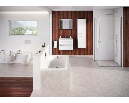 Купить Шкаф пенал Ravak Chrome 39 R X000000543 подвесной Белый глянец в магазине сантехники Santeh-Crystal.ru