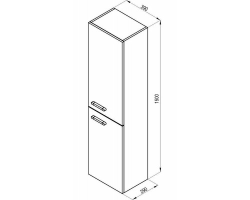 Купить Шкаф пенал Ravak SB Chrome 39 L X000000966 подвесной Капучино Белый в магазине сантехники Santeh-Crystal.ru