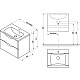 Купить Тумба под раковину Ravak SD Classic II 70 X000001479 подвесная Белая Серая в магазине сантехники Santeh-Crystal.ru