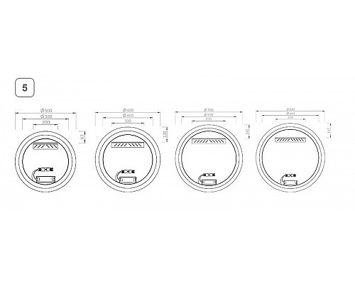 Приобрести Зеркало Ravak Orbit 60 X000001574 с подсветкой круглое в магазине сантехники Santeh-Crystal.ru