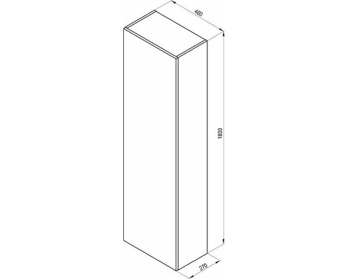 Купить Шкаф пенал Ravak SB Formy 46 L X000001039 подвесной Дуб в магазине сантехники Santeh-Crystal.ru