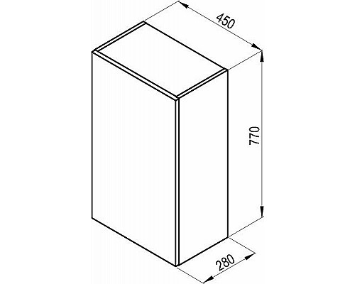 Приобрести Подвесной шкаф Ravak SB Natural 45 X000001054 Белый глянец в магазине сантехники Santeh-Crystal.ru