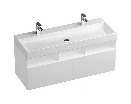 Приобрести Тумба под раковину Ravak SD Natural 120 X000001053 подвесная Белая глянцевая в магазине сантехники Santeh-Crystal.ru