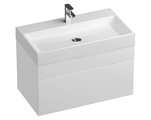 Приобрести Тумба под раковину Ravak SD Natural 80 X000001052 подвесная Белая глянцевая в магазине сантехники Santeh-Crystal.ru