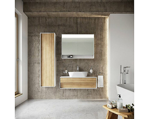 Приобрести Тумба под раковину Ravak SD Step 100 X000001429 подвесная Белая в магазине сантехники Santeh-Crystal.ru