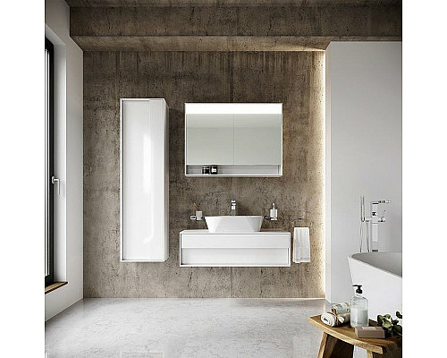 Приобрести Тумба под раковину Ravak SD Step 100 X000001429 подвесная Белая в магазине сантехники Santeh-Crystal.ru