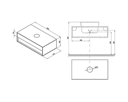 Заказать Тумба под раковину Ravak SD Step 100 X000001418 подвесная Белая Орех в магазине сантехники Santeh-Crystal.ru