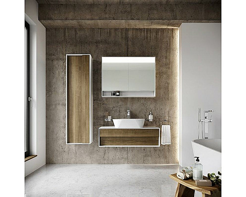 Заказать Тумба под раковину Ravak SD Step 100 X000001418 подвесная Белая Орех в магазине сантехники Santeh-Crystal.ru