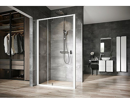 Приобрести Зеркало Ravak Strip 90 X000001568 с подсветкой Белое в магазине сантехники Santeh-Crystal.ru