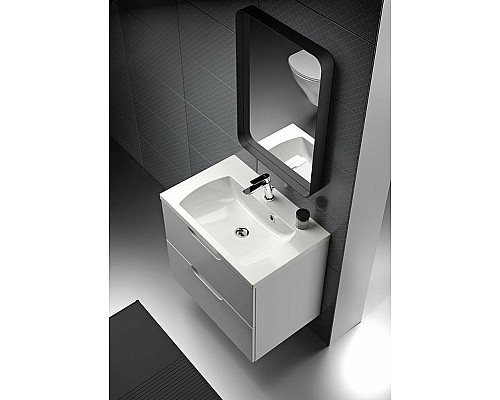 Купить Зеркало Ravak Strip 50 X000001569 с подсветкой Черное в магазине сантехники Santeh-Crystal.ru