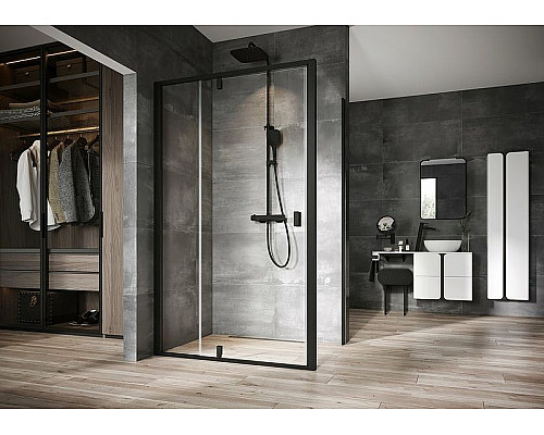 Купить Зеркало Ravak Strip 50 X000001569 с подсветкой Черное в магазине сантехники Santeh-Crystal.ru