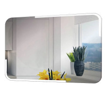 Зеркало Relisan Emma 800х600 Гл000024362 с подсветкой с сенсорным выключателем, увеличением и часами