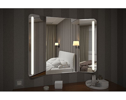 Купить Зеркало Relisan Triple Vertical 1000х800 Гл000024395 с подсветкой с сенсорным выключателем в магазине сантехники Santeh-Crystal.ru