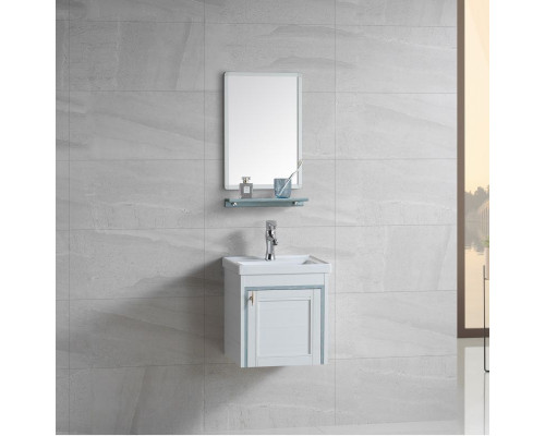 Заказать Комплект мебели для ванной River Amalia 405 BU 10000003934 Белый Голубой в магазине сантехники Santeh-Crystal.ru