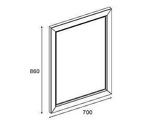 Купить Зеркало Roca America Evolution W 70 ZRU9302957 Дуб светлый в магазине сантехники Santeh-Crystal.ru