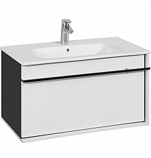 Тумба под раковину Roca Aneto 80 7.8574.3.080.6 подвесная Белый глянец Черная
