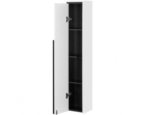 Приобрести Шкаф пенал Roca Aneto 23 R 7.8574.6.780.6 подвесной Белый глянец Черный в магазине сантехники Santeh-Crystal.ru