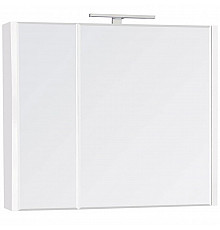 Зеркальный шкаф Roca Etna 80 857304806 с подсветкой Белый глянец