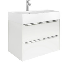 Тумба с раковиной Roca Inspira 80 851076806 подвесная Белая глянцевая