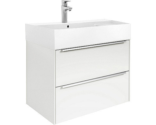 Заказать Тумба с раковиной Roca Inspira 80 851076806 подвесная Белая глянцевая в магазине сантехники Santeh-Crystal.ru